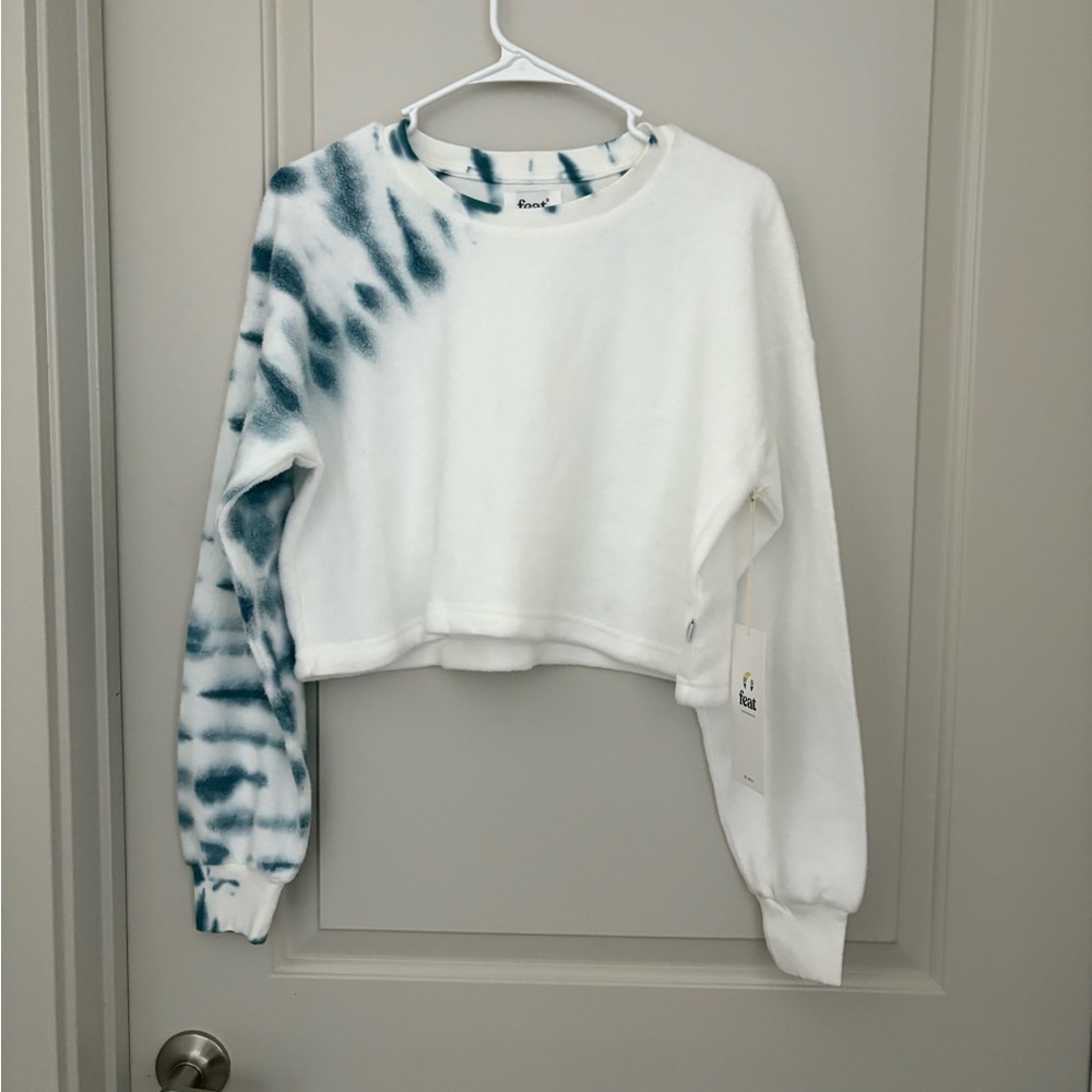 Feat tie-dye cropped sweatshirt NWT Size M - Picture 3 of 6